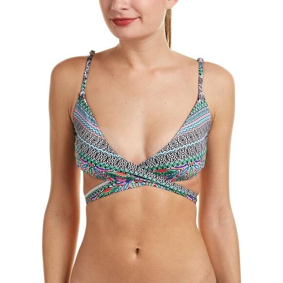 NWT Laundry by Shelli Segal Women's Bohemian Wrap Bra Bikini Top X Small - Picture 1 of 7